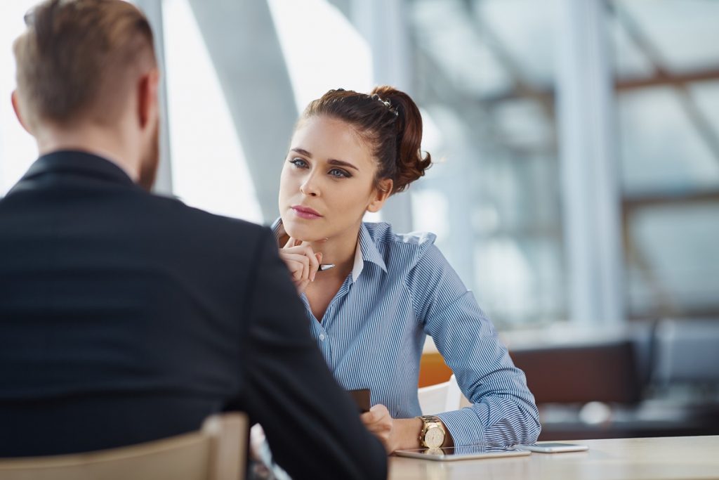 Job interview recruiter listen to candidate